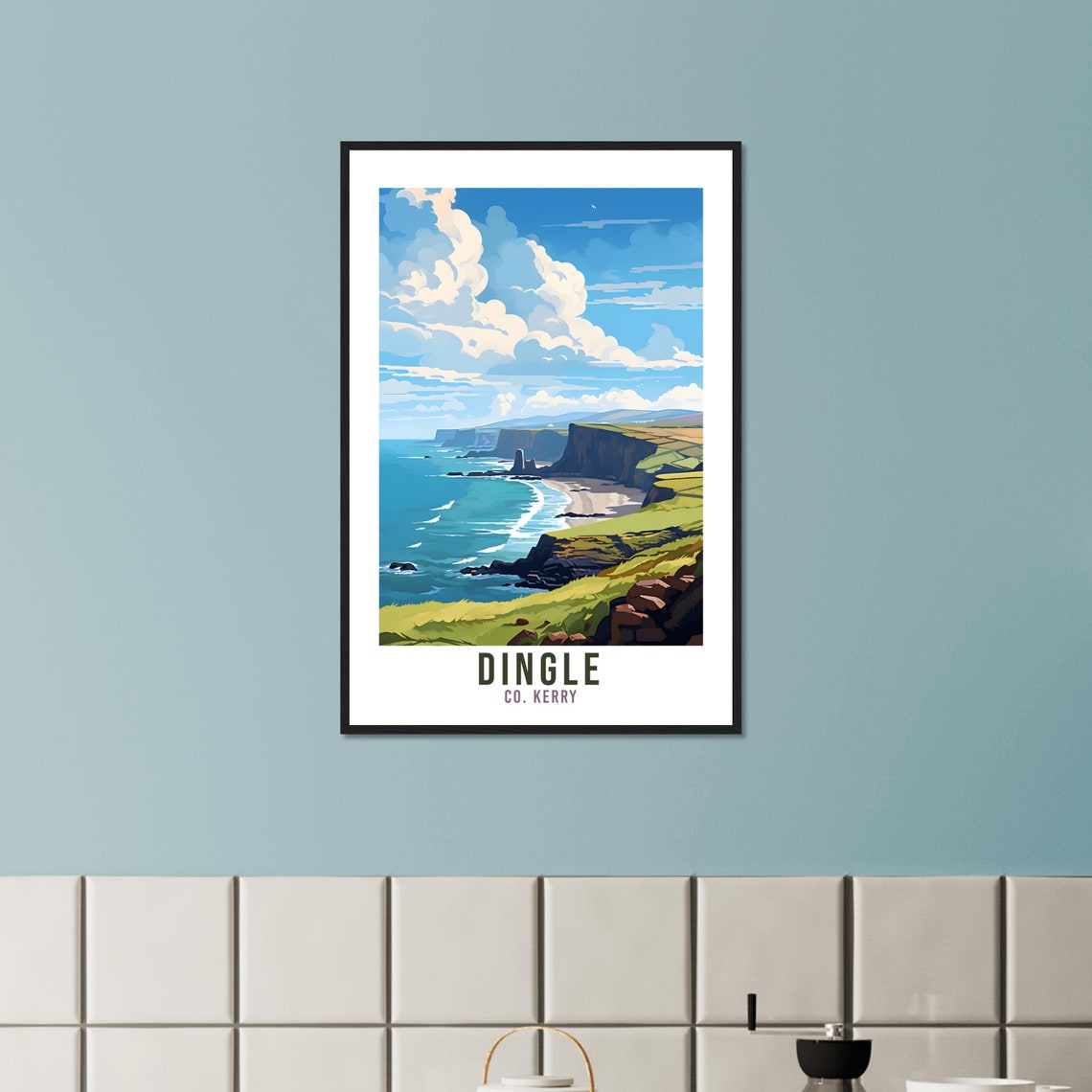 Dingle County Kerry Ireland Coastal Cliffs Scenic Travel Poster - Image 3
