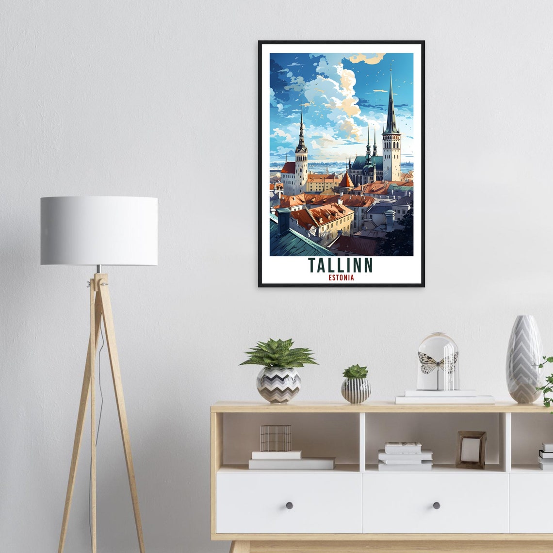 Tallinn Travel Poster Wall Art Tallinn Estonia Home Dcor Artwork Wall Hanging Tallinn Art Gift Tallinn Travel Print Estonian Art Lover Gift - Image 2