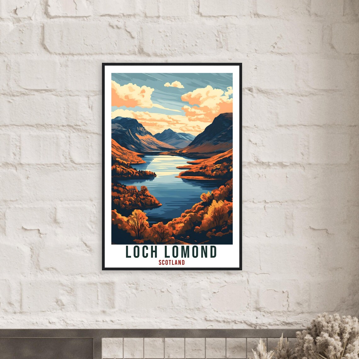 Loch Lomond Scotland Autumn Hills Lake Vintage Travel Poster - Image 2