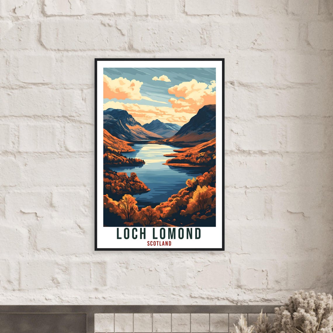 Loch Lomond Travel Print Scotland Decor Loch Lomond Wall Art Wall Hanging Art Lover Scotland Artwork Travel Poster Loch Lomond Travel Art - Image 2