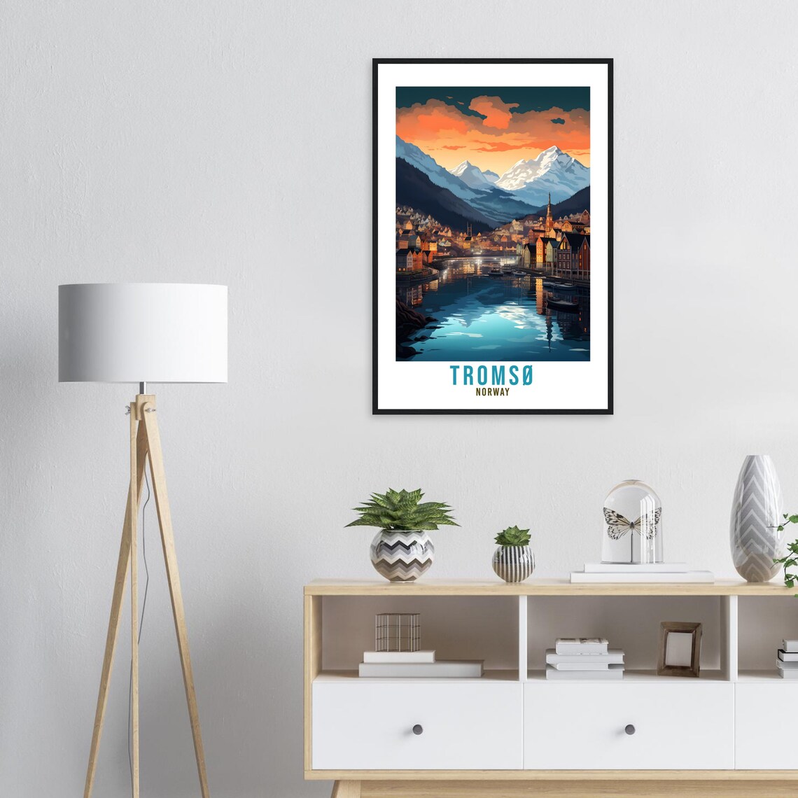Troms Norway Travel Poster, Northern Norway - Image 3