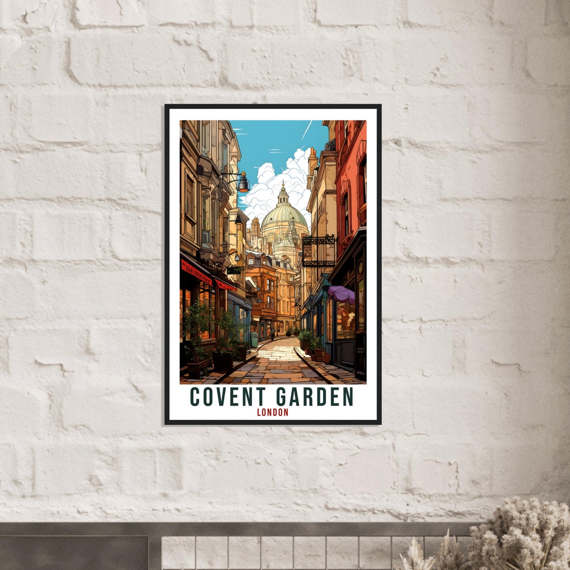 Covent Garden Travel Print London Wall Art Home Decor Wall Hanging Travel Art Gift Covent Garden Travel Poster London City Artwork Art Lover - Image 4