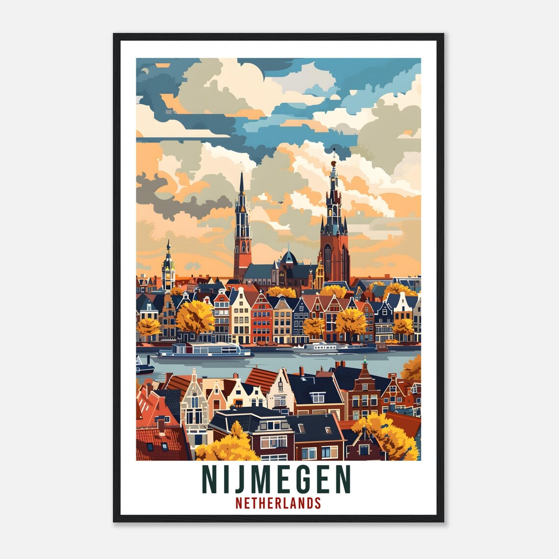 Nijmegen Travel Poster, Holland Wall Art Print - Image 4