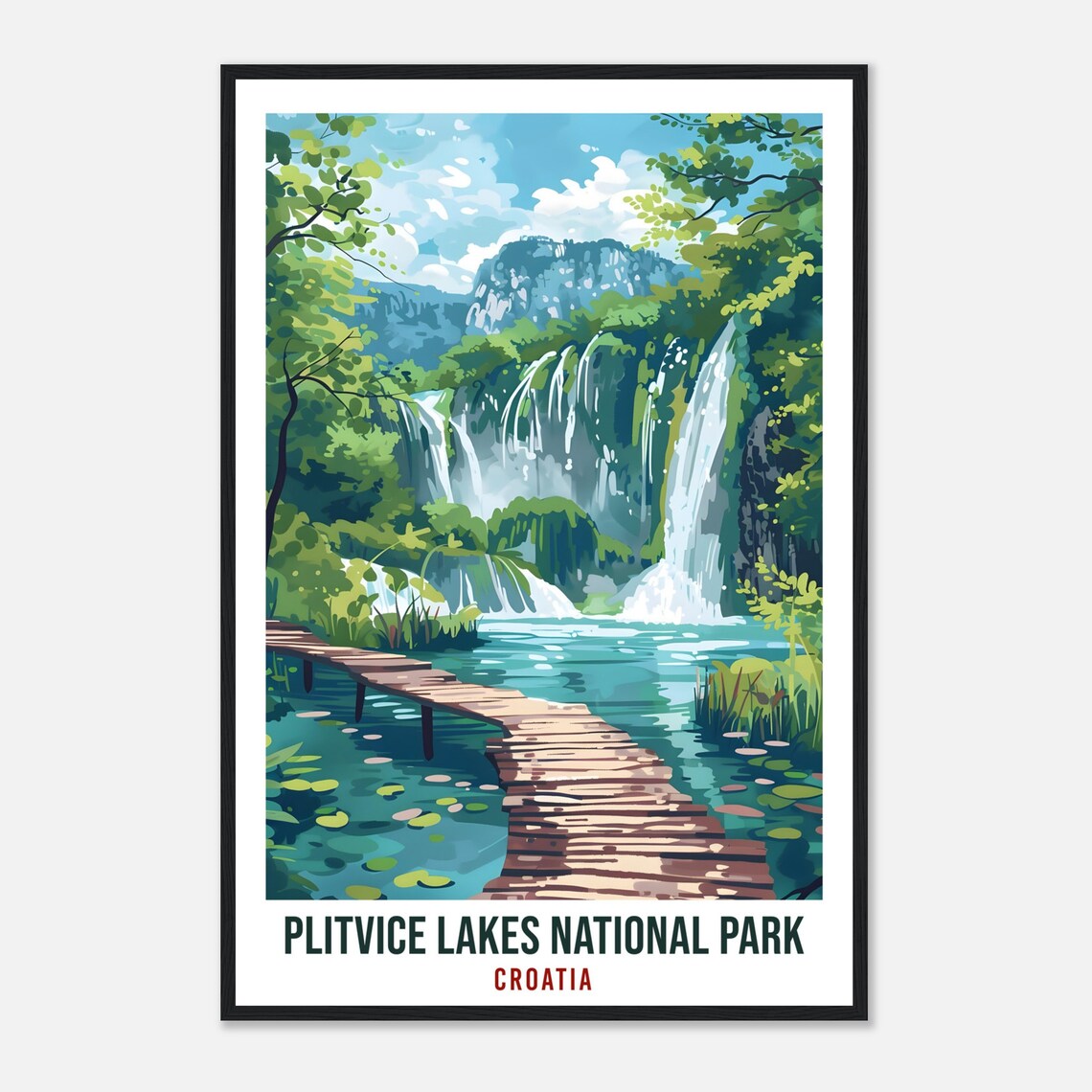 Plitvice Lakes National Park Travel Print Poster - Image 4