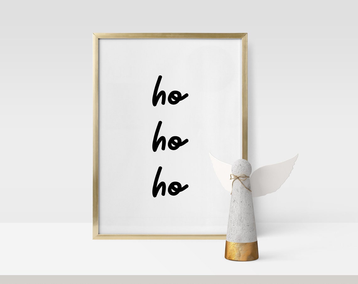 Ho Ho Ho Handwritten Script Christmas Holiday Season Cheer Poster