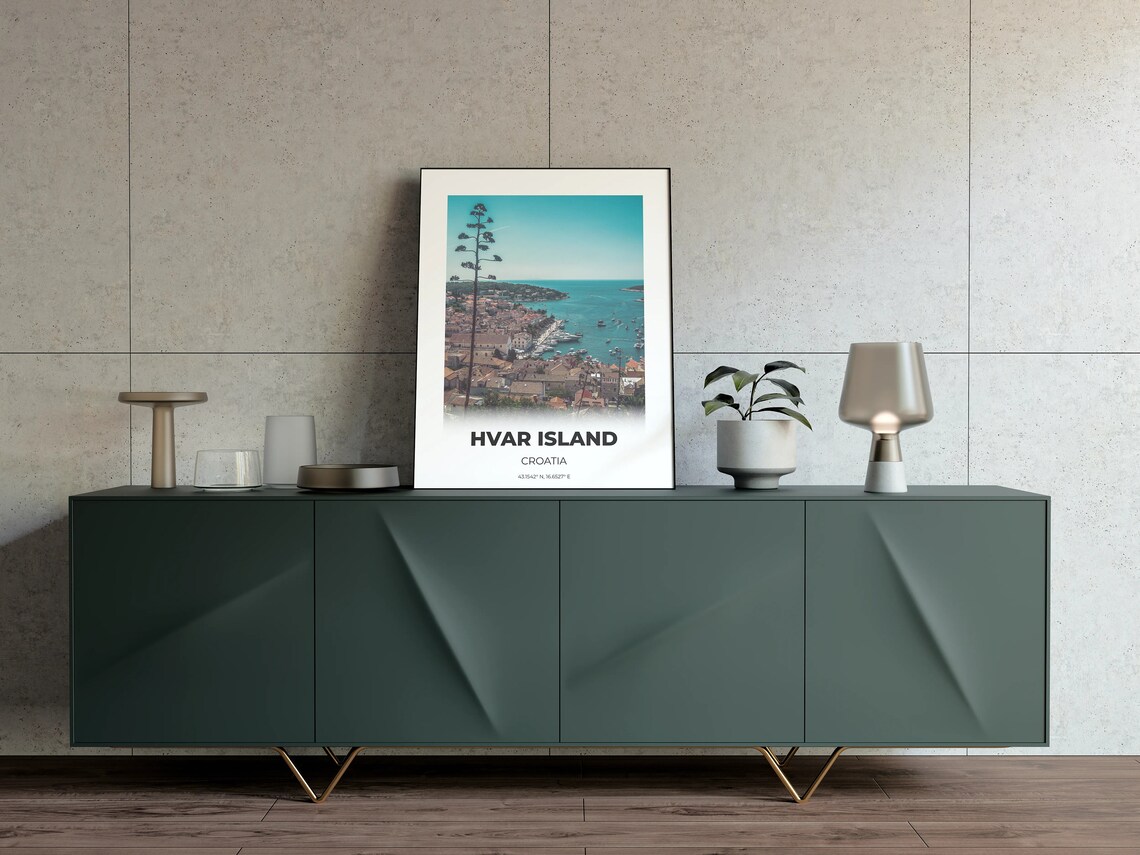 Croatia Travel Poster, Abstract Modern Wall Art - Image 4