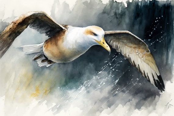 Albatross Watercolor Animal Prints Instant Art For Farmhouse Or Rustic Decor Wide Range Of Animals And Sizes