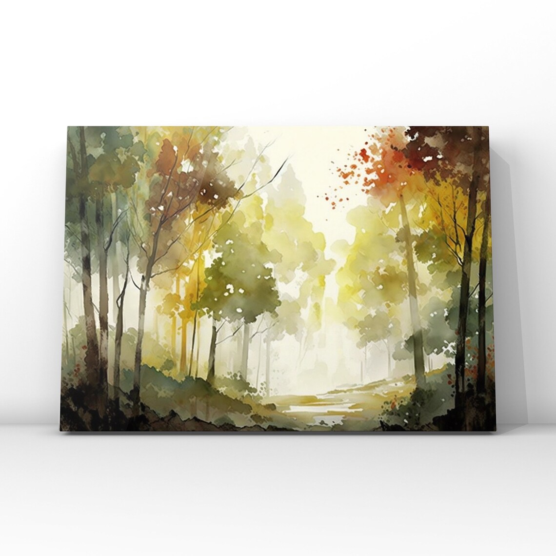 Relaxed Forest Flat Design Fall Wall Art