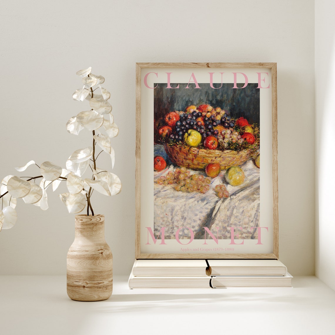 Claude Monet Apples and Grapes Fruit Basket 1880 Still Life Poster