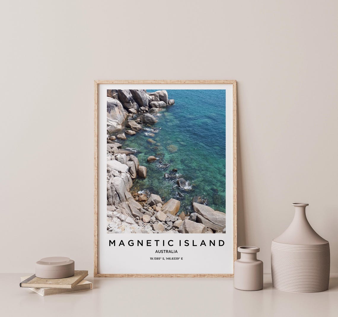 Magnetic Island Australia Granite Boulders Turquoise Sea Travel Poster - Image 2