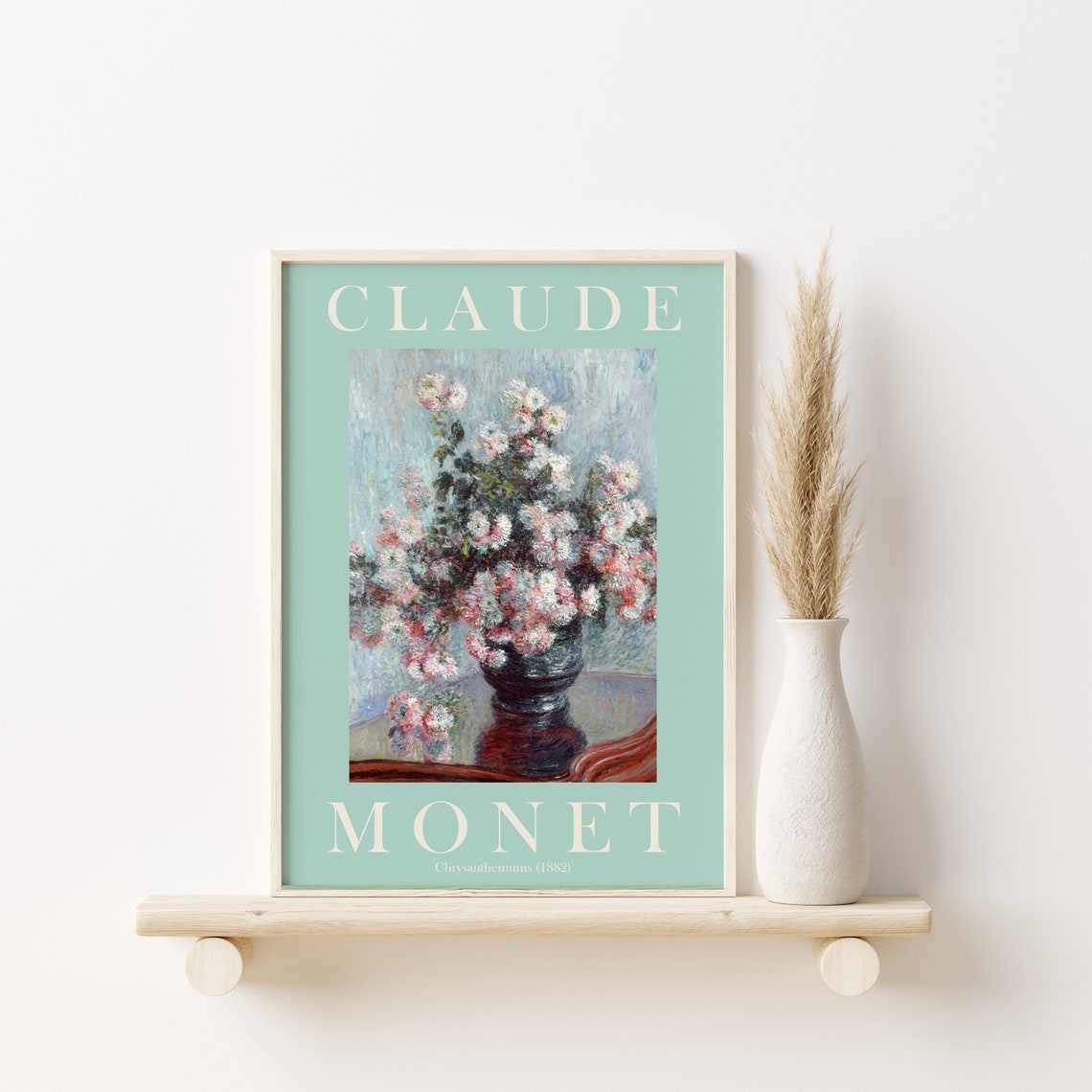 Claude Monet Chrysanthemums 1882 Floral Still Life Mint Poster - Image 3