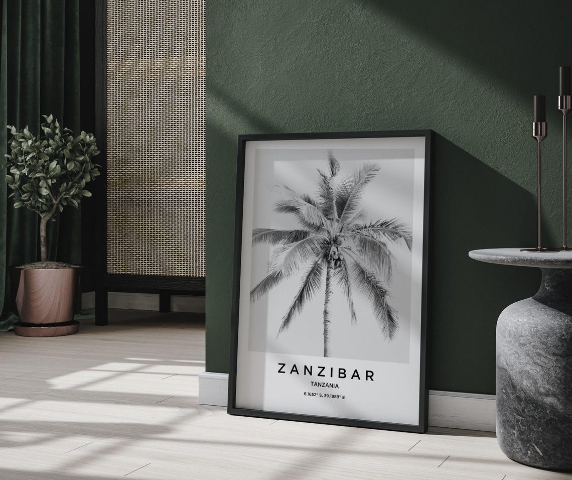 Zanzibar Art Zanzibar Print Zanzibar Poster Zanzibar Art Zanzibar Photo Zanzibar Map Zanzibar Painting Zanzibar Travel - Image 2