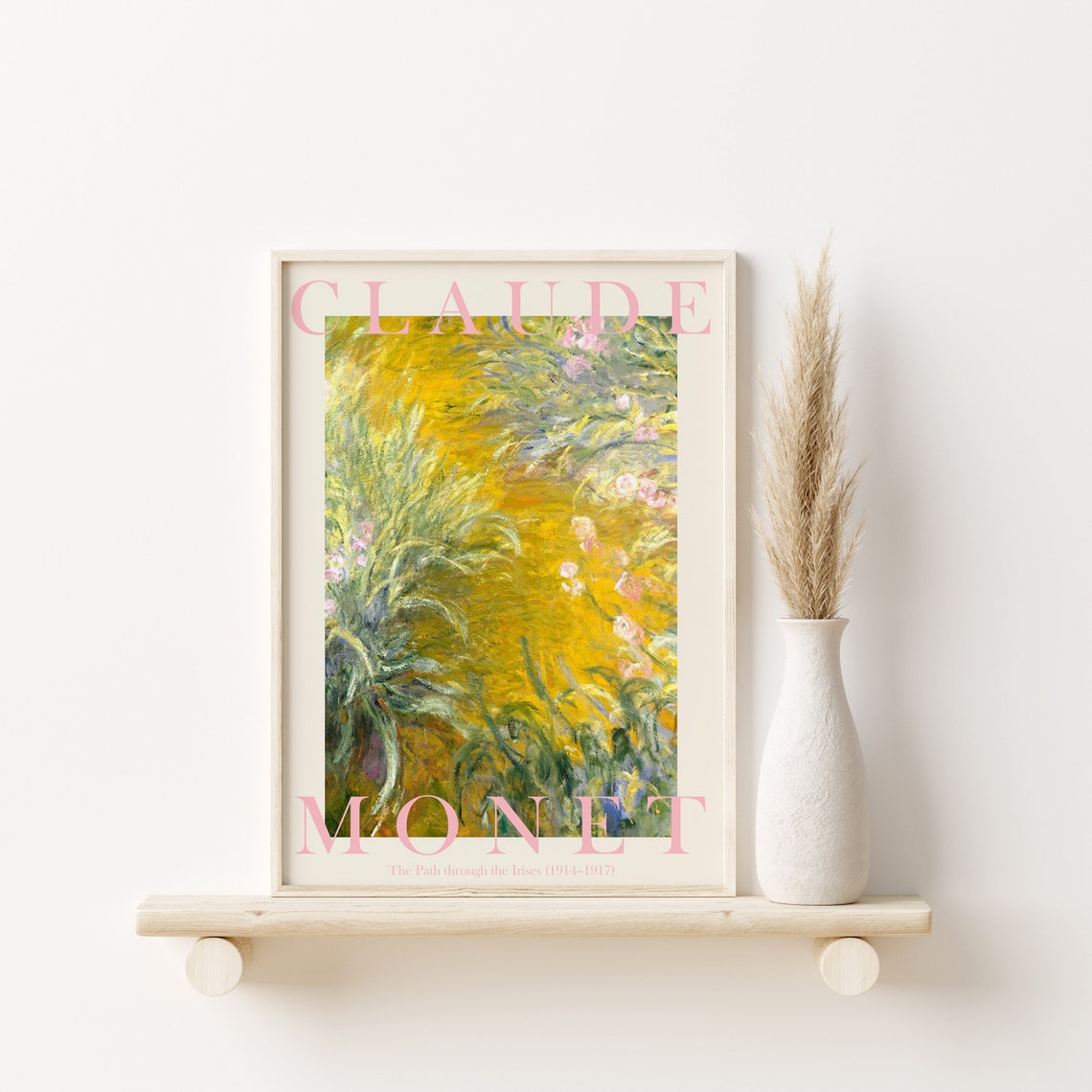 Claude Monet The Path Through The Irises 1914 Yellow Garden Poster - Image 2