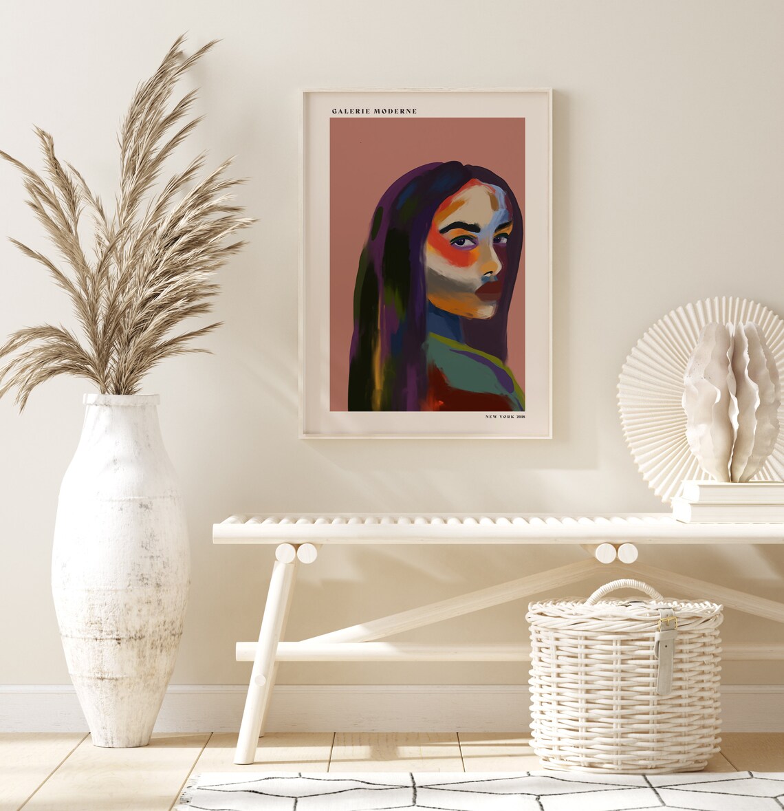 Galerie Moderne Expressionist Woman Portrait New York 2018 Poster - Image 3