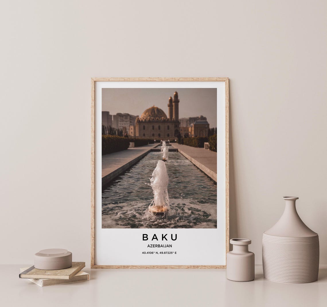 Baku Art Baku Print Baku Poster Baku Art Baku Photo Baku Map Baku Painting Baku Travel - Image 2