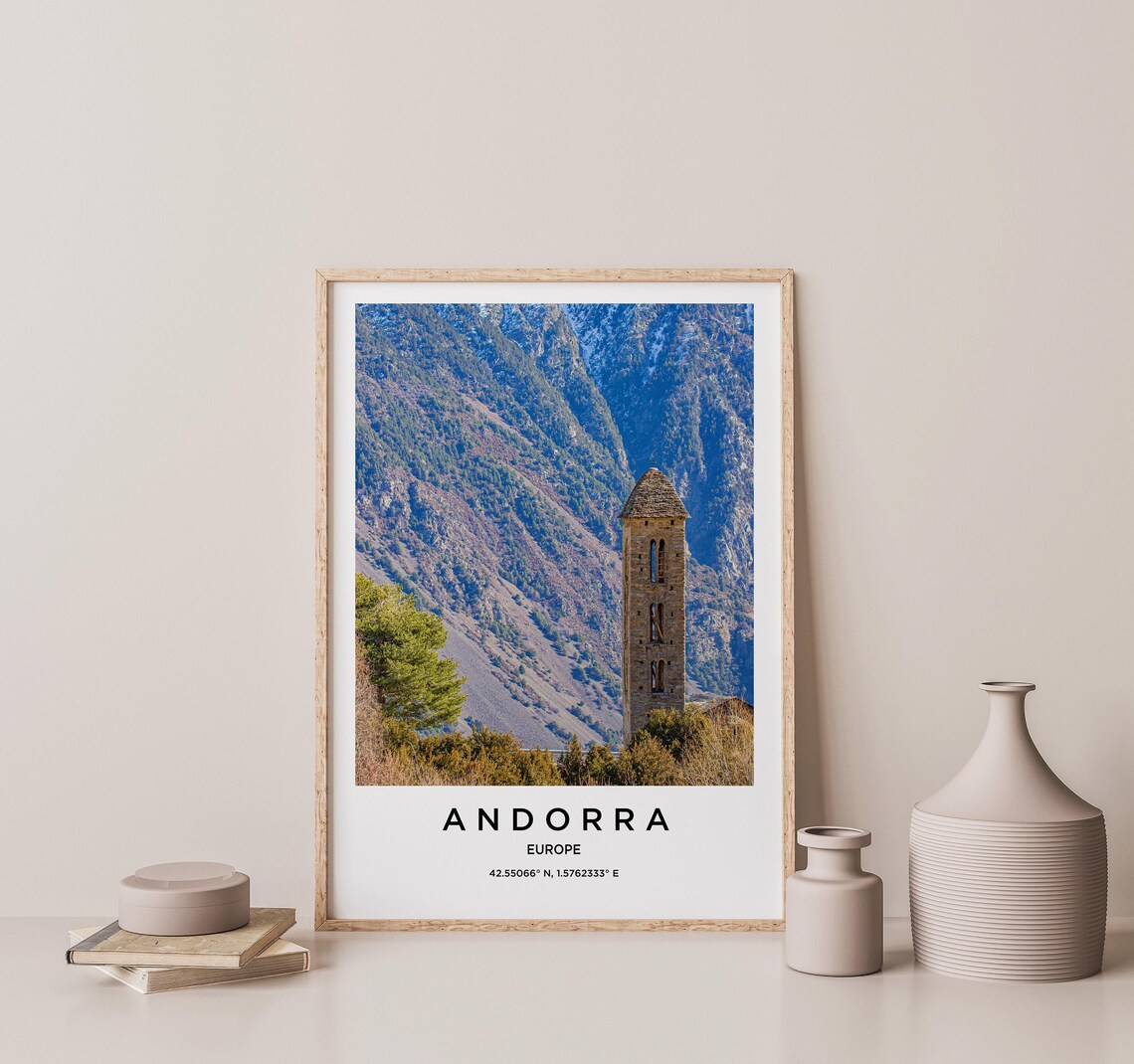 Andorra Art Andorra Print Andorra Poster Andorra Art Andorra Photo Andorra Map Andorra Painting Andorra Travel - Image 2
