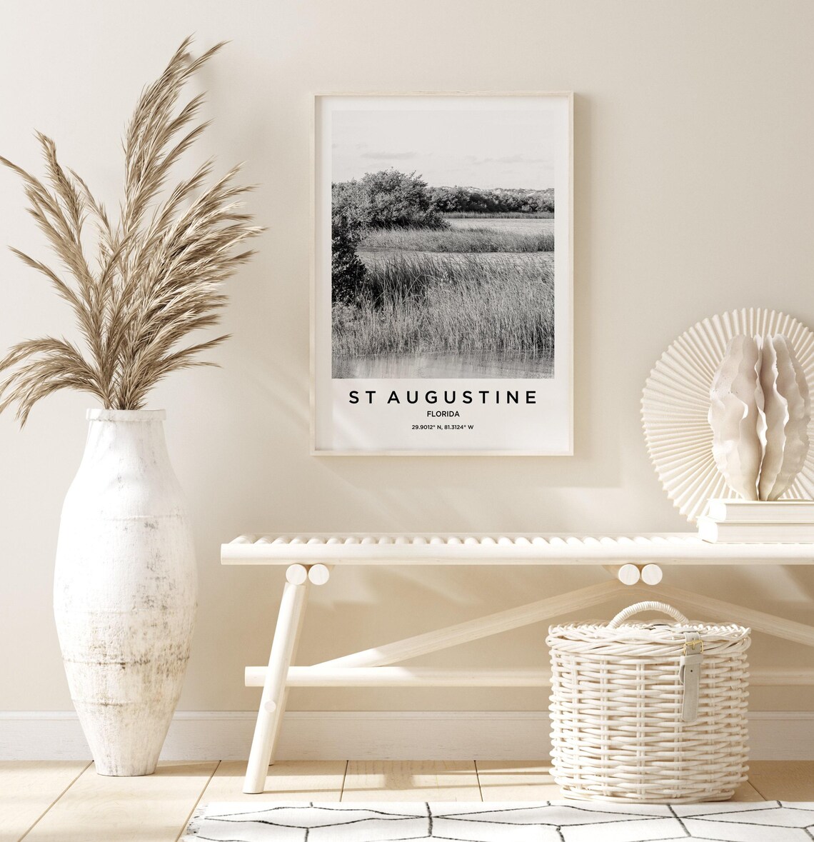 St Augustine Travel Poster, Map Painting - Image 3