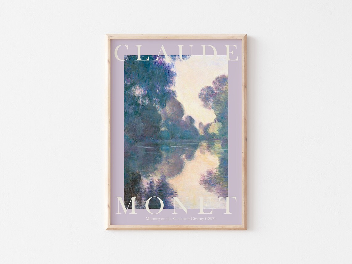 Claude Monet Morning on the Seine Giverny Impressionist Poster - Image 3
