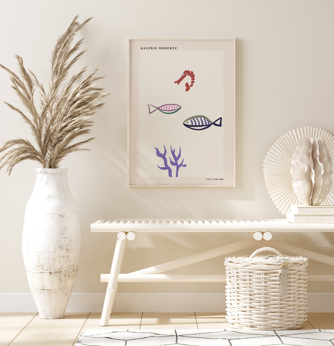Galerie Moderne Underwater Fish Shrimp Coral Reef Art Poster - Image 3