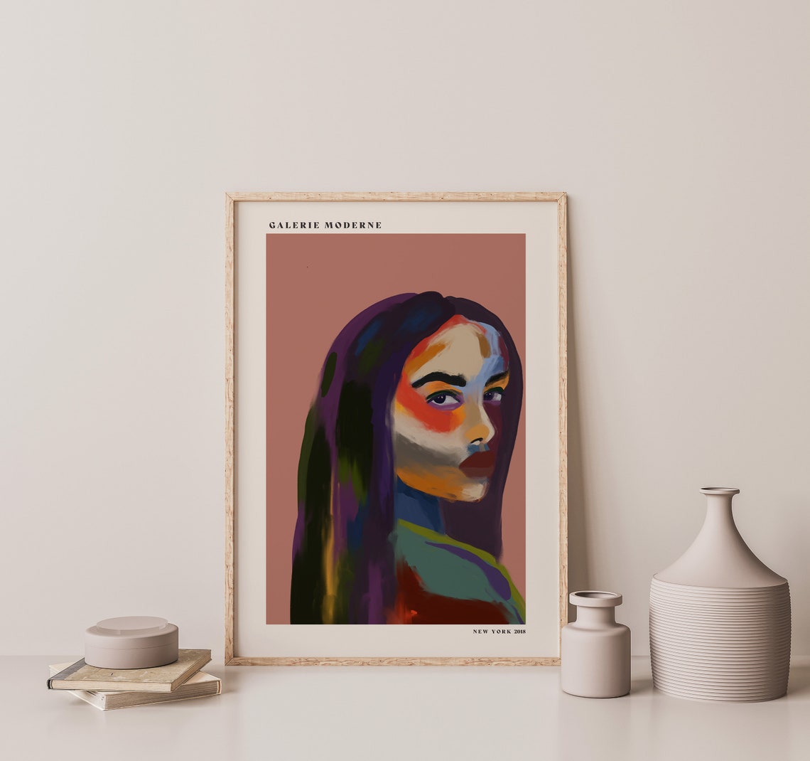 Galerie Moderne Expressionist Woman Portrait New York 2018 Poster - Image 2