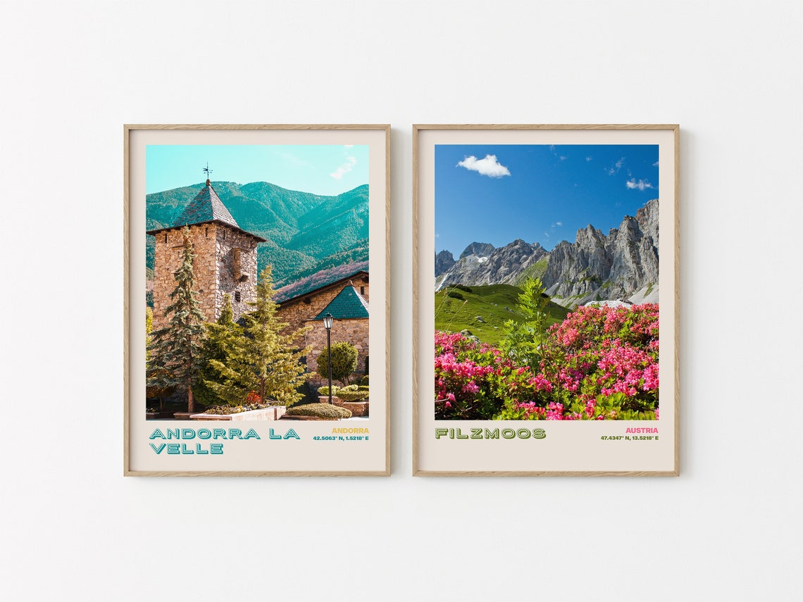 Andorra La Velle Travel Poster Andorra Print Andorra Photo Print Andorra Wall Decor Andorra Travel Art Andorra Andorra La Velle 1 - Image 2