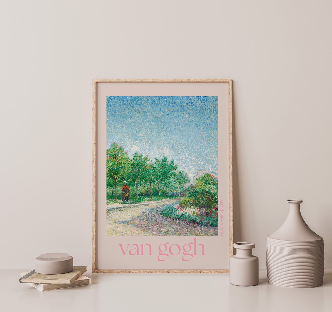 Van Gogh Square Saint Pierre Park Path Pointillist Art Poster - Image 2