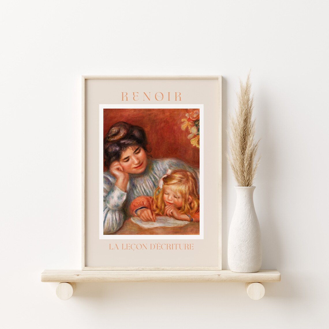 Renoir The Writing Lesson Mother And Child Reading Impressionist Poster