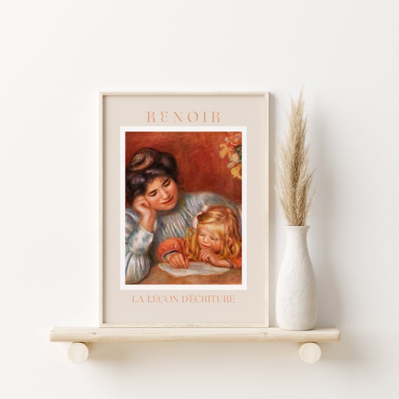 Renoir Poster August Renoir Print Renoir Wall Art Renoir Picture Renoir Monet Print Vintage Renoir Art La Lecon Decriture