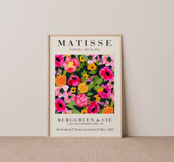 Bright Abstract Flower Market Print Matisse Flower Poster Cut Out Matisse Print Matisse Plant Flower A2 A3 A4 A5 Exhibition Poster