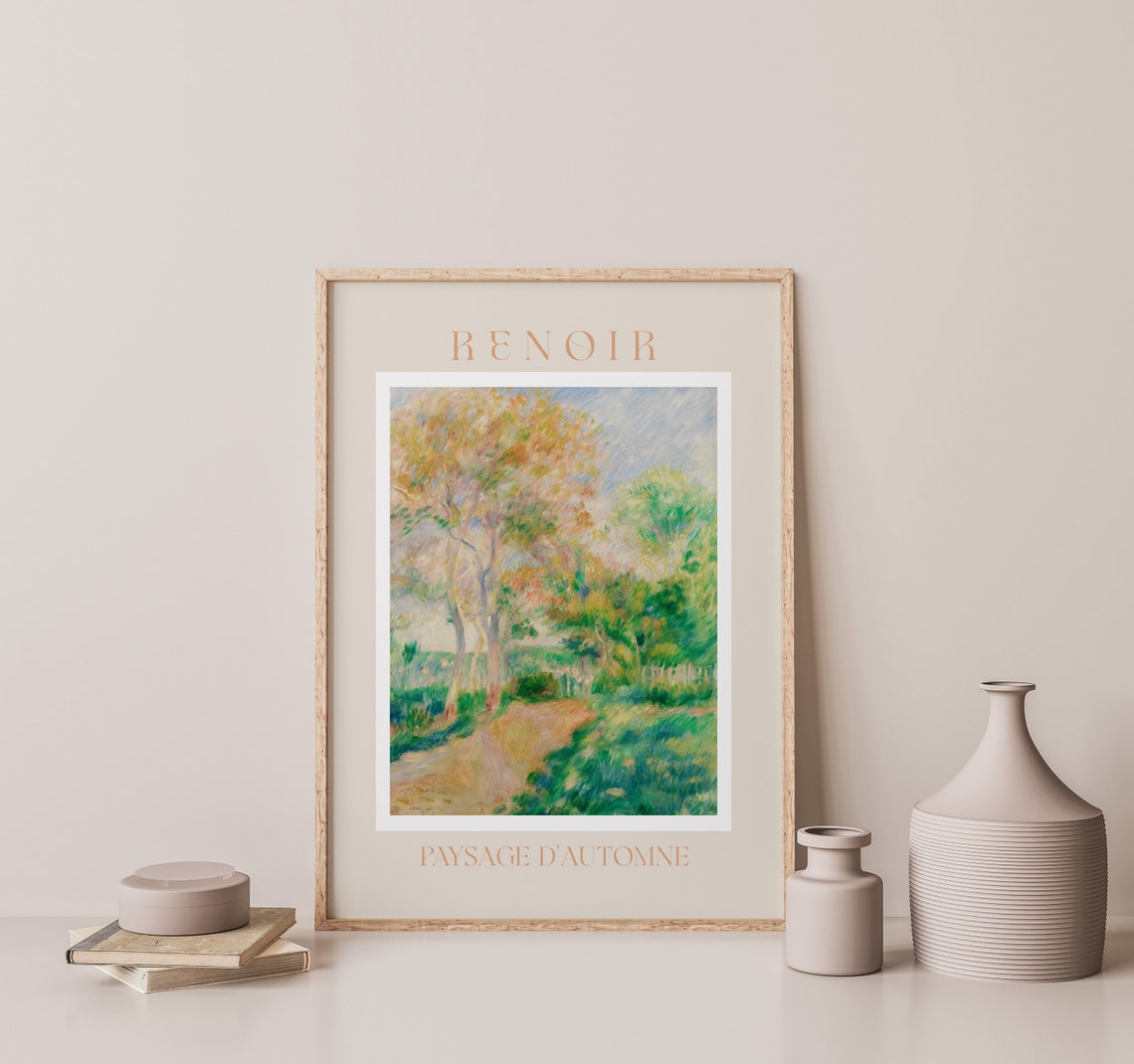 Renoir Poster August Renoir Print Renoir Wall Art Renoir Picture Renoir Monet Print Vintage Renoir Art Paysage Dautomne - Image 2