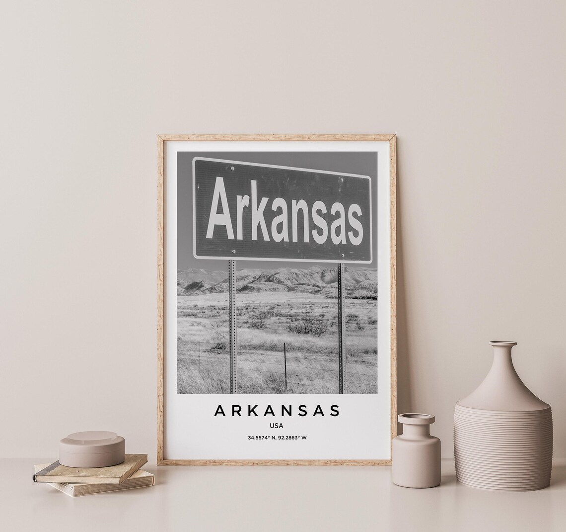 Arkansas Art Arkansas Print Arkansas Poster Arkansas Art Arkansas Photo Arkansas Map Arkansas Painting Arkansas Travel - Image 2