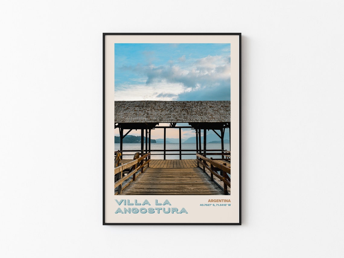 Villa La Angostura Travel Poster Angostura Print Angostura Photo Print Angostura Wall Decor Angostura Travel Art Argentina Angostura 4 - Image 3