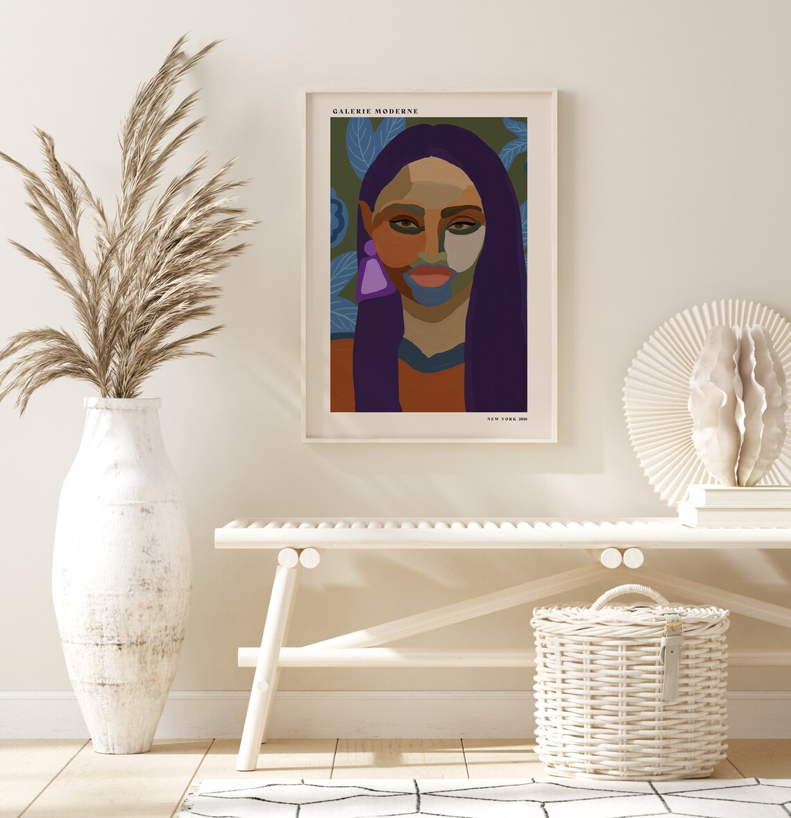 Galerie Moderne Abstract Woman Portrait New York 2018 Poster - Image 3