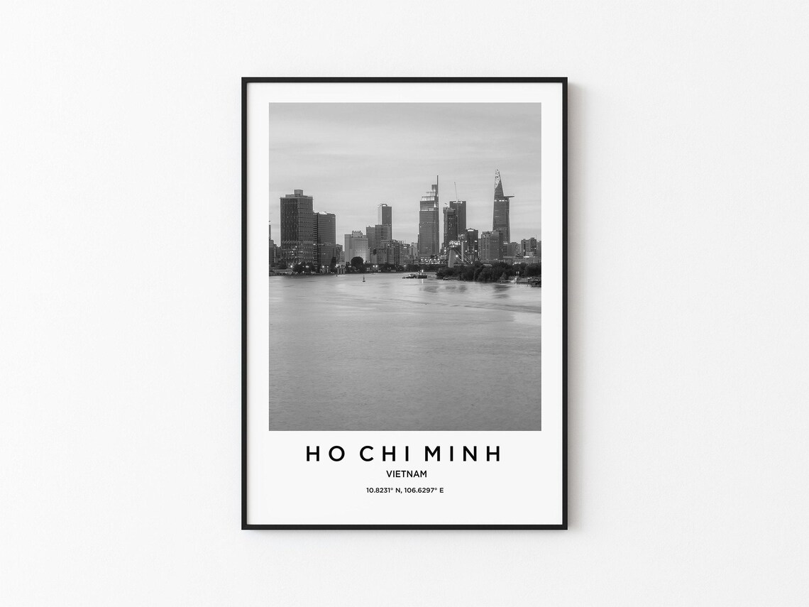 Ho Chi Minh Art Print, Travel Map Poster
