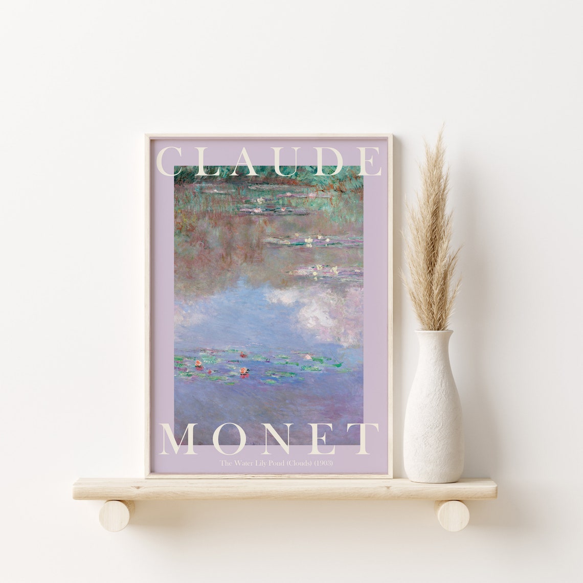Claude Monet The Water Lily Pond Clouds 1903 Reflection Poster - Image 2