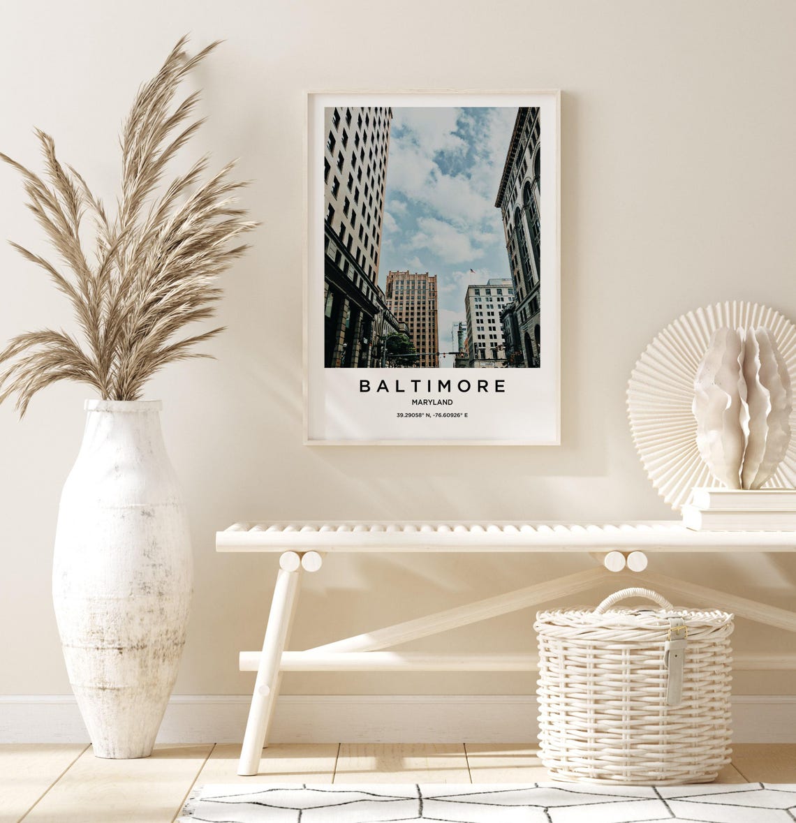 Baltimore Maryland Downtown Historic Street Buildings Poster - Image 3