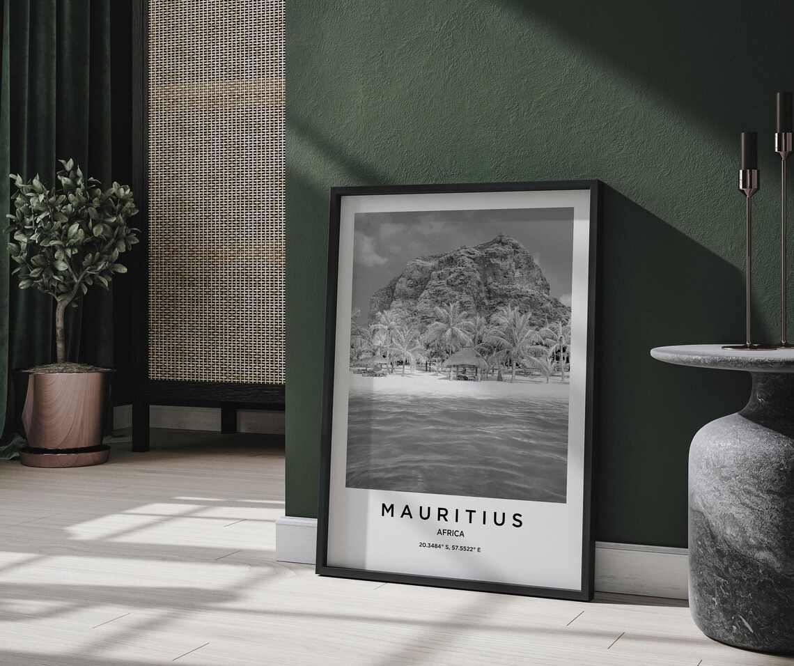 Mauritius Travel Poster, Mauritius Map Art - Image 2