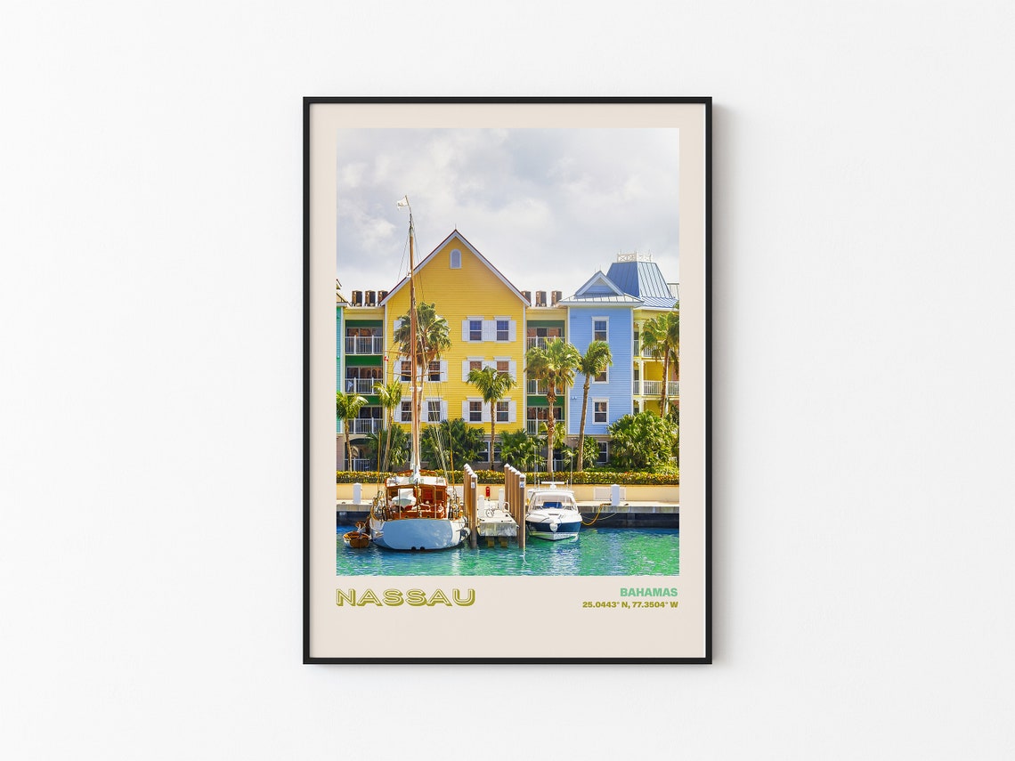 Nassau Travel Poster Nassau Print Nassau Photo Print Nassau Wall Decor Nassau Travel Art Nassau Bahamas Picture Nassau 1 - Image 2