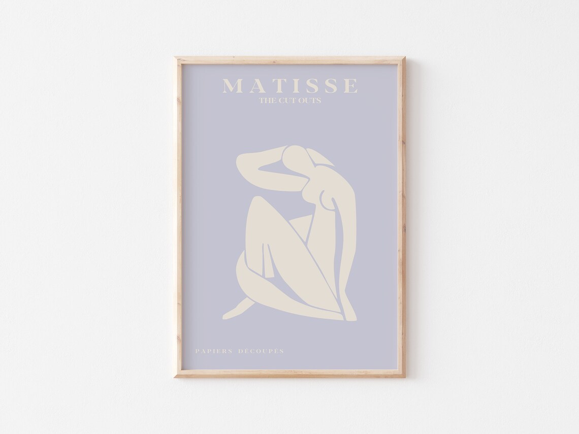 Matisse The Cut Outs Lilac Seated Figure Papiers Decoupes Poster - Image 3