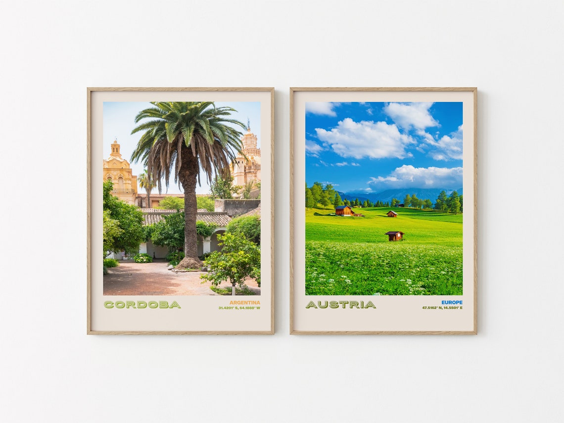 Cordoba Argentina Colonial Courtyard With a Tall Palm Poster - Image 2