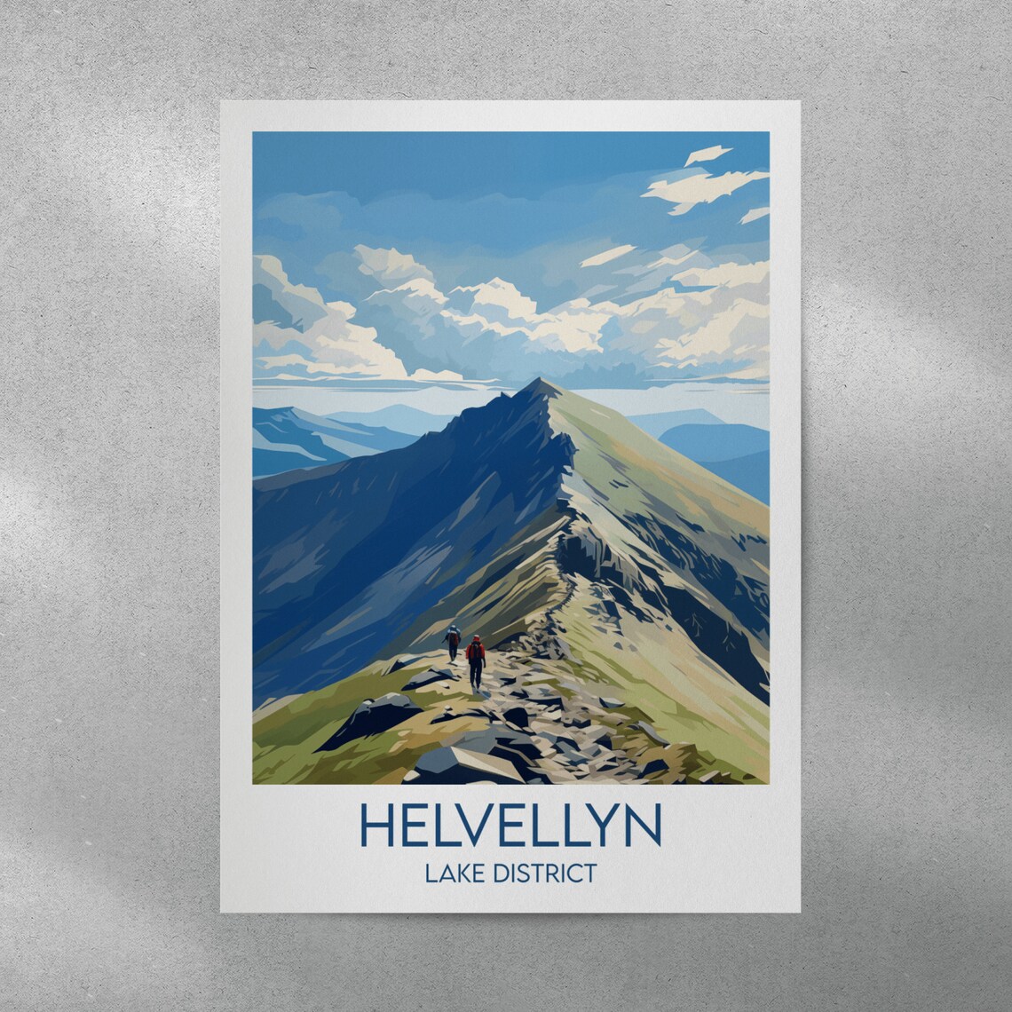 Helvellyn Travel Poster, Lake District Custom Keepsake - Image 4