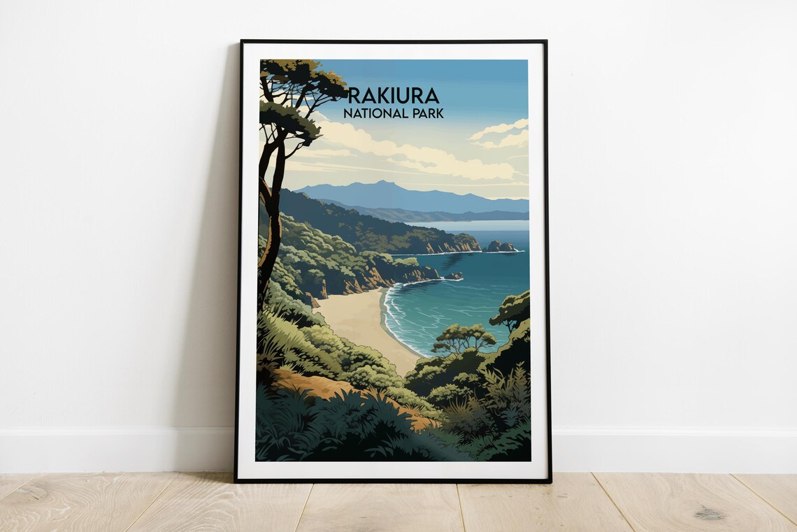 Rakiura National Park Coastal Bush Beach Scenic Travel Poster