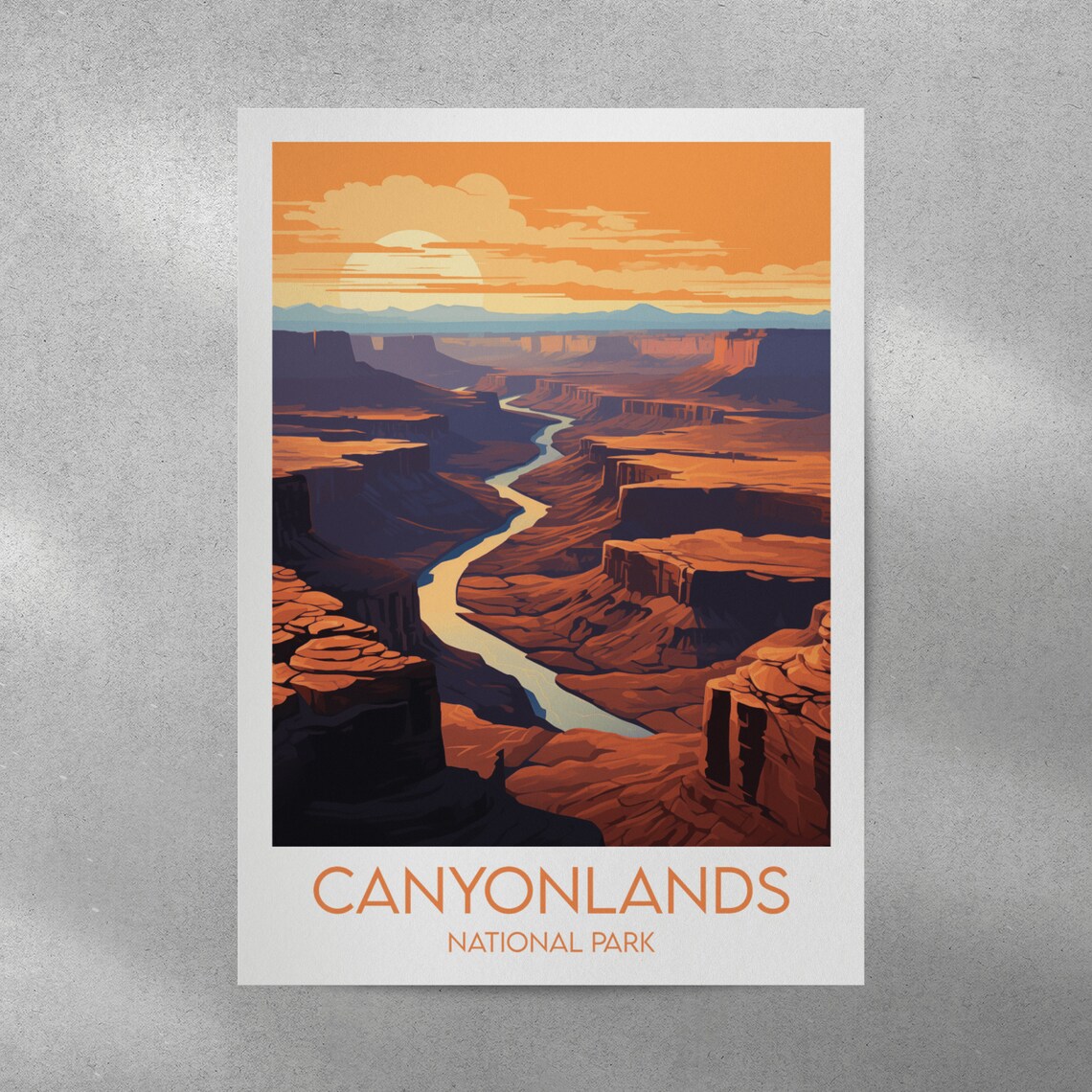 Canyonlands National Park Golden Hour River Canyon Scenic Travel Poster - Image 2