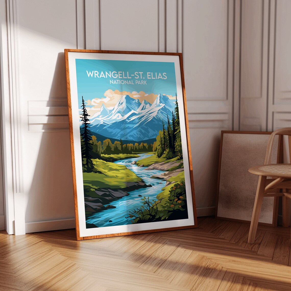 Wrangell St Elias National Park Alaska Summer Valley Travel Poster - Image 3