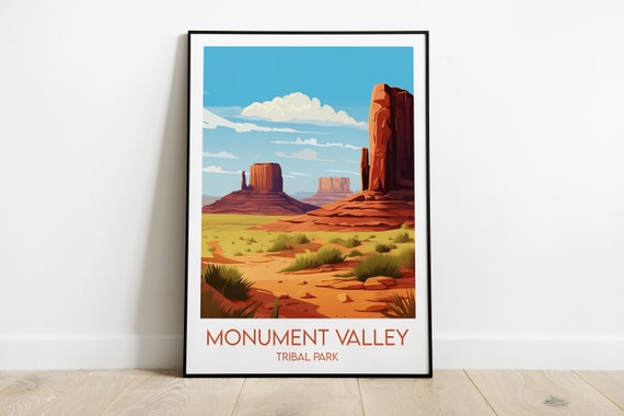 Monument Valley Navajo Tribal Park Travel Print United States Poster Custom Personalised Wedding Birthday Gift