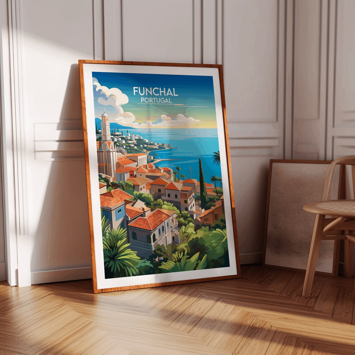 Funchal Portugal Madeira Coastal City Panorama Travel Poster - Image 2