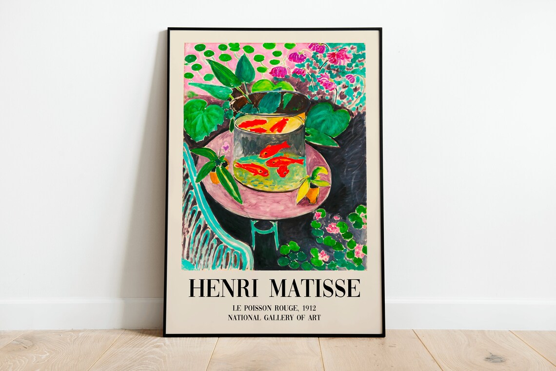 Henri Matisse The Goldfish 1912 Red Fish Bowl Fauvist Art Poster