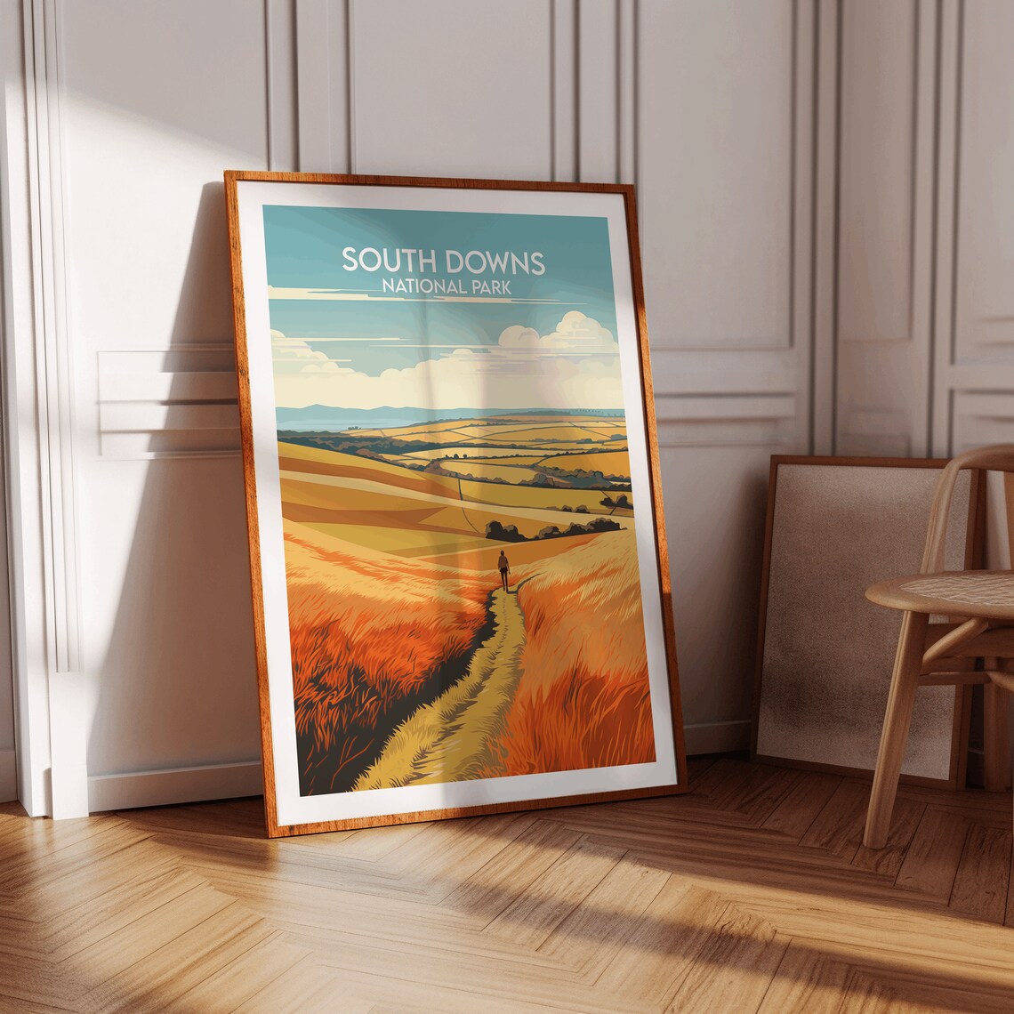 South Downs National Park Travel Poster, Custom Personalised - Image 3