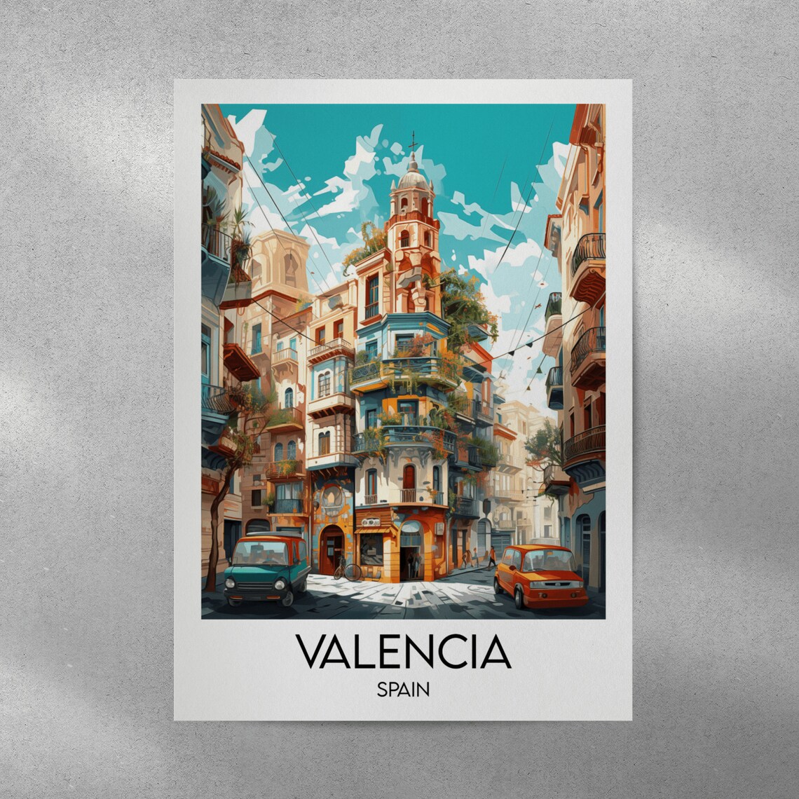 Valencia Travel Poster, Spain Custom Personalised - Image 5