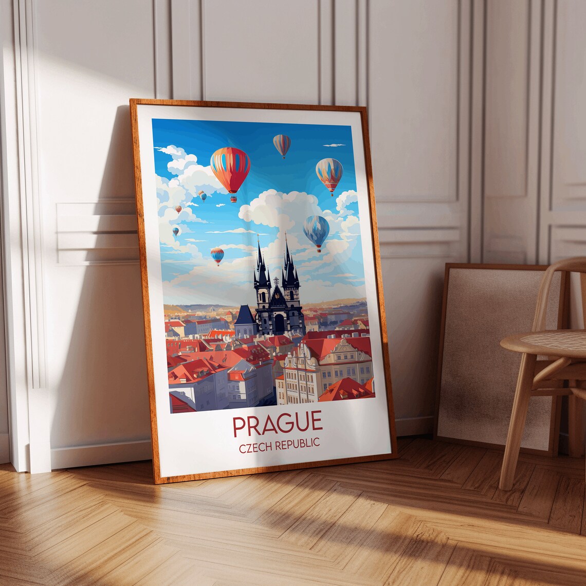 Prague Travel Poster, Custom Personalized Gift - Image 3